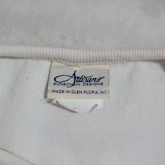 Vintage Artisans Sunchein Designs Winter Graphic Button Up Sweater Approx. M - Picture 5 of 9